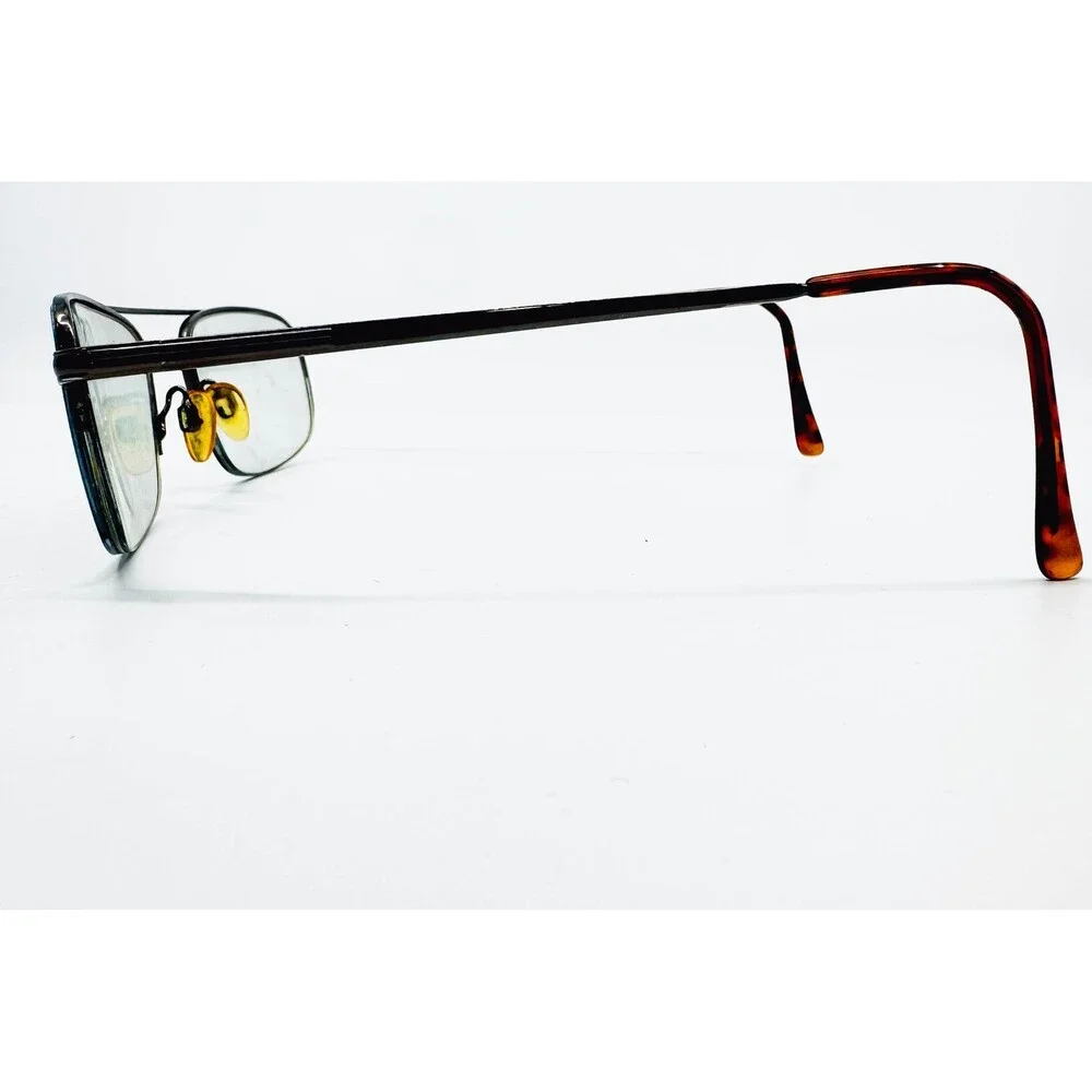 Via Milano Eyeglass Frames Mens Black Savio TAN 57-20-140 Rectangular T24368720